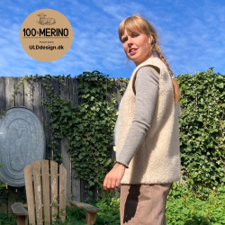 "SOL" Beige ULD vest med knapper til VOKSNE