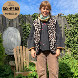 "Hygge" Tiger ULD vest med knapper og lommer, til VOKSNE