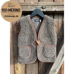  "Hygge" brun ULD vest til b�rn