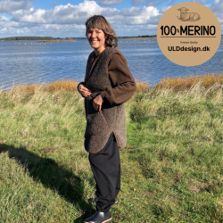  "Lange" Brun lang ULD vest med lynl�s og lommer 