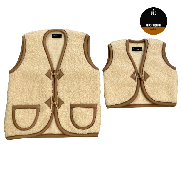  "Hygge" Camel ULD vest til brn