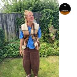 "Hygge" Ternet ULD vest med knapper og lommer til VOKSNE