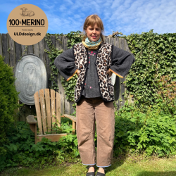 "Hygge" Tiger ULD vest med knapper og lommer, til VOKSNE