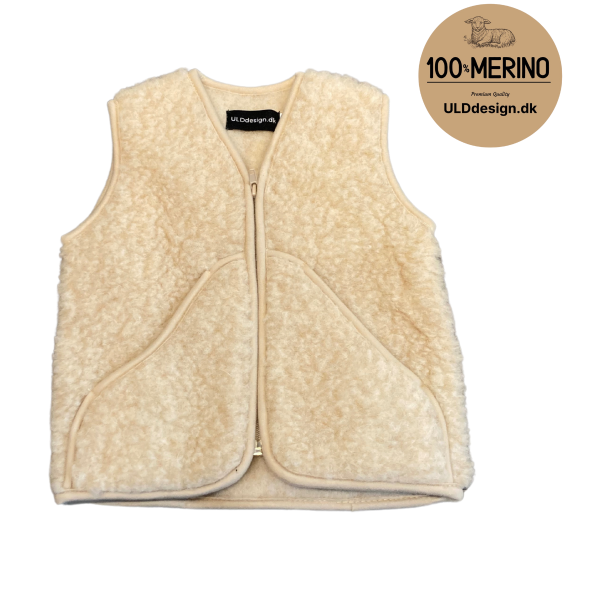  "Pil" beige ULD vest til brn
