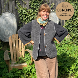 "SOL" Mrkegr ULD vest med knapper til voksne