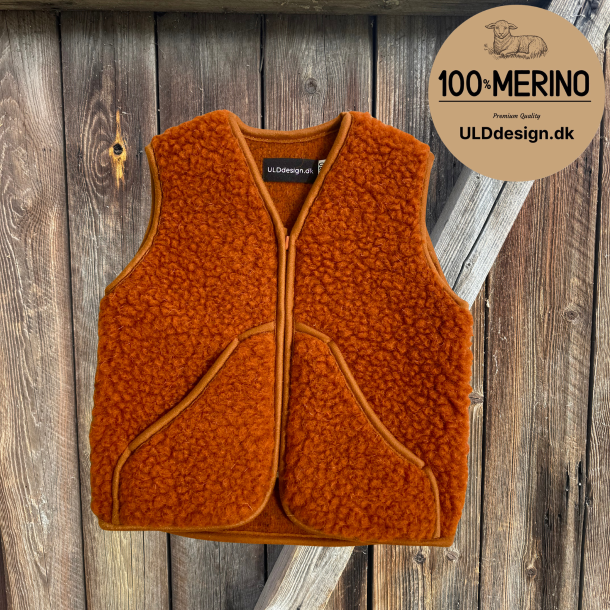  "Pil" br�ndt orange ULD vest til b�rn