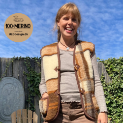 "Hygge" Ternet ULD vest med knapper og lommer til VOKSNE
