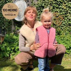  "KIM" Beige ULD vest, med lynls og lommer til VOKSNE 