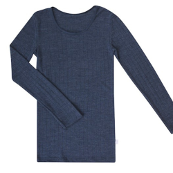 Joha uld/silke bluse mrkebl