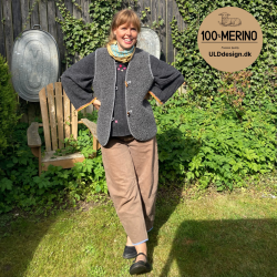 "SOL" Mrkegr ULD vest med knapper til voksne