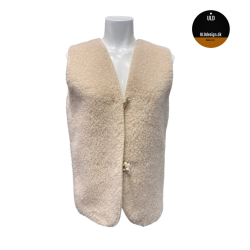 "SOL" Beige ULD vest med knapper til VOKSNE