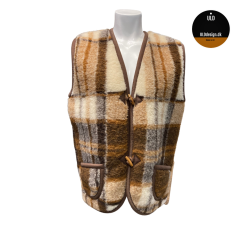 "Hygge" Ternet ULD vest med knapper og lommer til VOKSNE