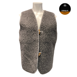 "SOL" Mrkegr ULD vest med knapper til voksne