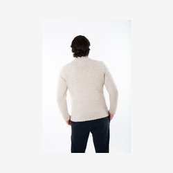 Poul beige sweater i 100% merino