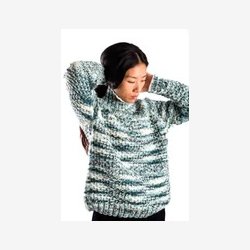 H�ndstrikket sweater i 100% merino 