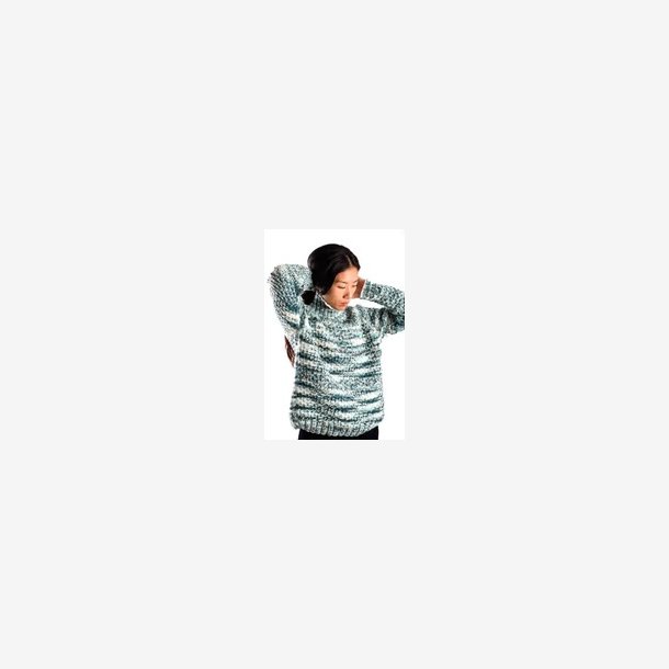 H�ndstrikket sweater i 100% merino 
