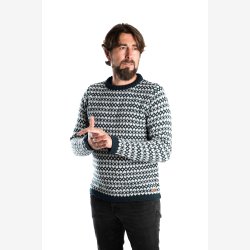 "YMER" Klassisk sweater i 100% merino 