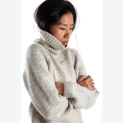 YRSA H�ndstrikket sweater i 100% merino 