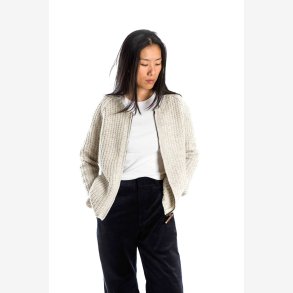 SOL h�ndstrikket cardian, med lynl�s,  i 100% merino 